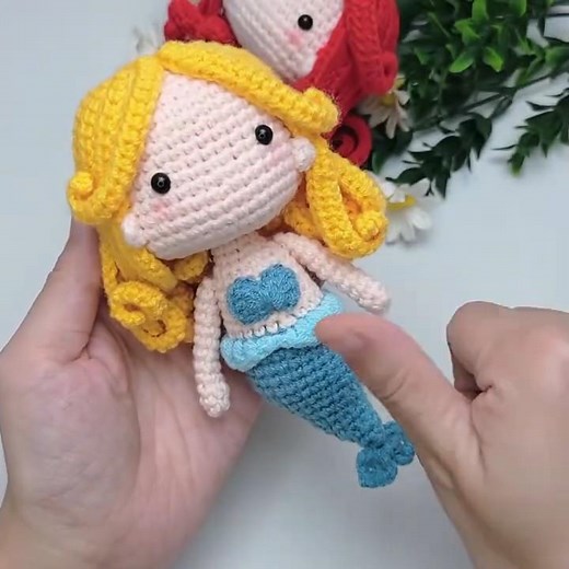 Chibi Mermaid Doll Amigurumi~Fantasy & Fairytale~Easy & Step-by-Step Crochet Tutorial