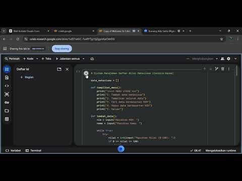 Tugas Persentasi Codingan Pada Google Collabs