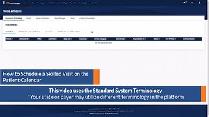 How to Schedule a Skilled Visit on the Patient Calendar