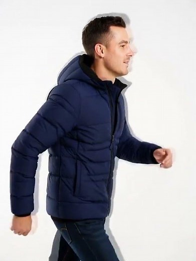 The Ultimate Blue Puffer Jacket: Lightweight Hooded Down Insulation by Zellberry