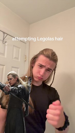 Legolas hair tutorial: easy Elven braid and slicked-back style
