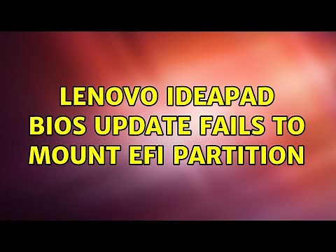 Lenovo IdeaPad BIOS update fails to mount EFI partition (2 Solutions!!)