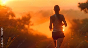 women jogging with beautiful views of trees and mountains