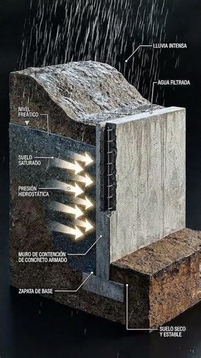 The real enemy of a retaining wall is accumulated water.