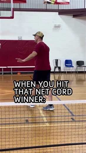 When you hit that new cord winner in pickleball...