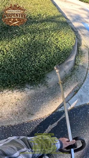 Clean Lawn Edge Trimming with String Trimmer #lawncare #gardening #yardwork