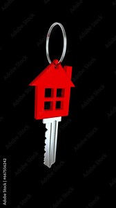 Real Estate Red House Key Loop
