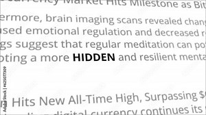 Hidden news headline in different articles