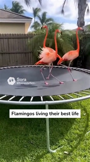 Flamingos really know how to have fun 🦩😄 | The Popular Flamingo