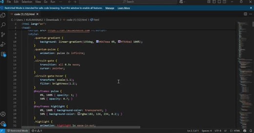 Interactive Superdense Coding simulation with HTML, TailwindCSS, and JavaScript | kusumanjali rajani posted on the topic | LinkedIn