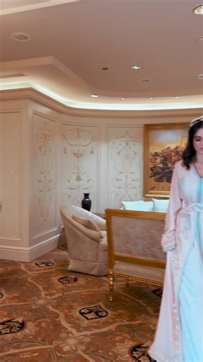 The iconic Dorra Zarrouk channeling her inner Arabian Princess amidst the hand-painted motifs and the stained glass window of our #TeaLounge #FSCairoFR #FourSeasons #Cairo 📸: @Dorra Zarrouk | Four Seasons Hotel Cairo at The First Residence