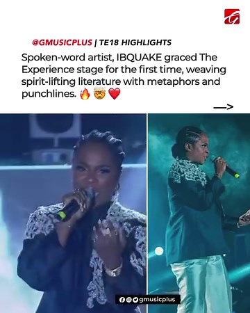 1.1K views · 84 reactions | Spoken-word artist, IBQUAKE graced The Experience stage for the first time, weaving spirit-lifting literature with metaphors and punchlines.  勞 ❤️ #te13 #theexperience #ibquake #gospelconcert #tbs #megaconcert | Gmusicplus | Facebook