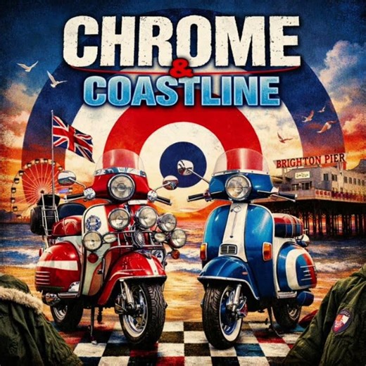 Scooters. Style. Brighton miles.The Mods ride again. 🛵