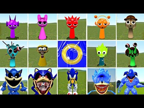 NEW EVOLUTION and CURSED SHIN SONIC EXE VS SPRUNKI TEAM TRANSFORMATION BATTLE HALLOWEEN GARRY'S MOD