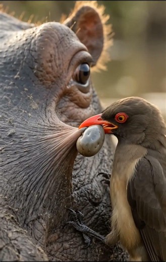This Bird Just Saved a Hippo From a Massive Monster!