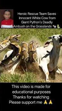 GIANT Python Attacks Cow in Shocking Rescue Mission? ‪@AnimalLifeguard-k7x‬ 🙏 #shorts