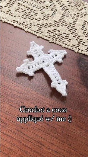Crochet a cross appliqué with me :)