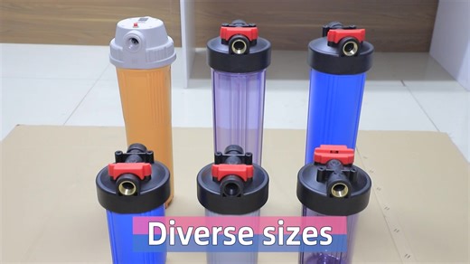 Two Stage 20 Inch Big Blue Filter Housing System 1 Inch Ports for Sequential Sediment and Carbon Water Filtration