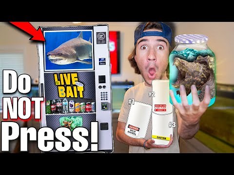 BUYING ALL THE *DO NOT PRESS* FROM LIVE FISH VENDING MACHINE... AGAIN.