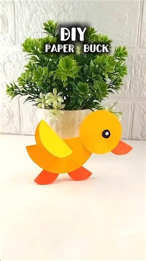 Cute Paper Duck Craft🐥 | Easy DIY for Kids| Creative Paper Craft Idea ✂️#shorts#trending #papercraft