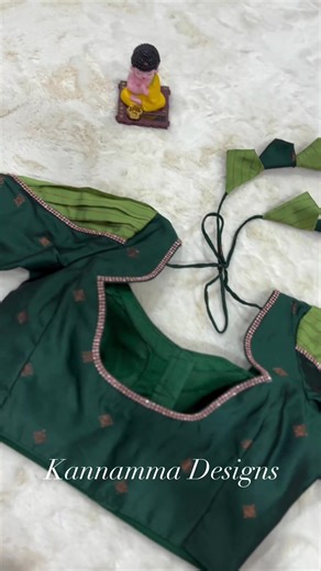 Trendy Saree Blouse Designs: Customized by @kannammadesign