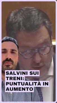 Salvini on trains: punctuality on the rise #shorts