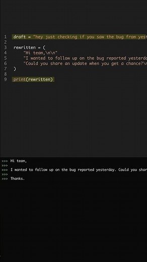 Build a Python Email Rewriter with AI #shorts