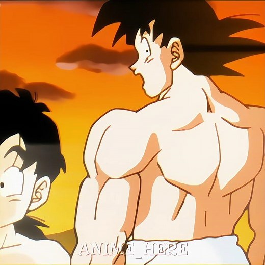 Goku and Gohan show off their muscles☠️ #dbz db #gokudbz #gohan #dbkai #shortedit