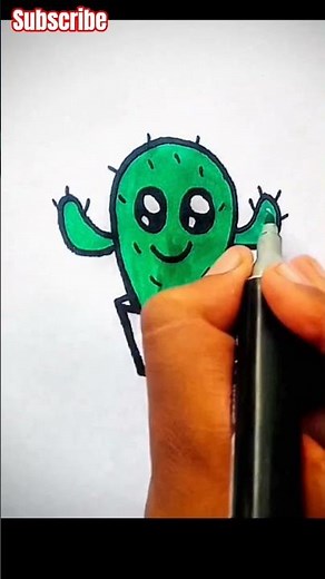 Easy Cactus Drawing | How to Draw Cactus Step by Step