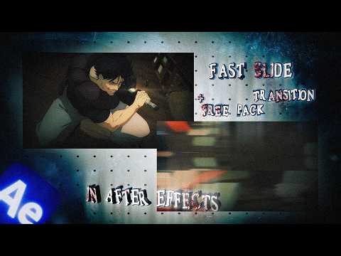 fast slide transition | after effects tutorial (+free pack)