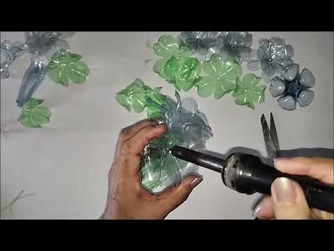 COMO FAZER FLORES DE GARRAFAS PET - IDÉIA SIMPLES e FÁCIL de FAZER - FAÇA e VENDA