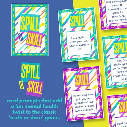 Spill or Skill – Therapeutic Truth or Dare–style Card Game for Mental Health Groups, Therapy Icebreaker, Coping Skills Activity - Etsy