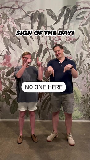 Señal del Día: No-One-Here en Auslan