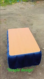 "Handmade wooden table with foam & cloth finish 🪵”