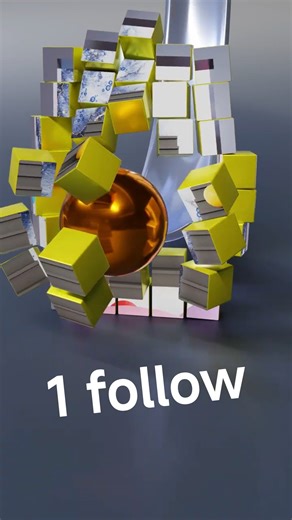 Cube Demolition 3D Loop Animation