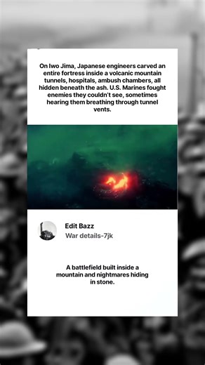 The Secret Volcano Airbase Iwo Jima’s Underworld #solider #history #ww2 #military