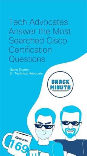 "Can I pass the #CCNA without labbing?" 🧐 💭 Cisco Tech Advocates answer your burning questions in Snack Minute Ep. 169. Watch the full episode on our YouTube channel, Cisco U. by Learning & Certifications ▶︎ http://cs.co/6185FOK5D #Cisco #CiscoCert #NetworkEngineer #CiscoCertification #CiscoU | Learn with Cisco