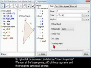 Checkboxes and Booleans GeoGebra Tip