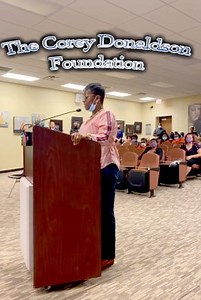 We are so proud of Corey's big sister Niecy Gaines! She is the founder of The Corey Donaldson Foundation, and she is passionate about helping the community. The road is not going to be easy, but the foundation is committed to enact positive change in our community. In 2011, Corey Donaldson—a father of 6, son, friend , and brother— was murdered in a quadruple shooting in Sanford, Florida. Known as “John The Baptist” to local community members, Corey was known for his gracious and giving spirit. H