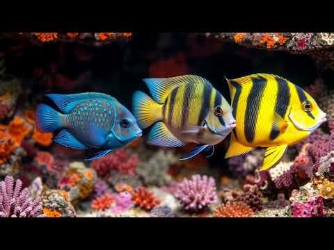 "GROS PLAN Poissons Tropicaux 8K |