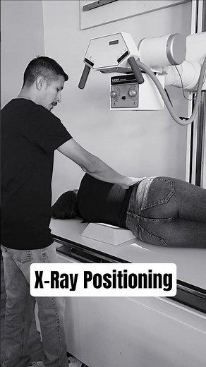 X-Ray Positioning Lumbar Spine lateral position with wedge ‪@YourXRayTech‬🩻☢️🫶 #radtech