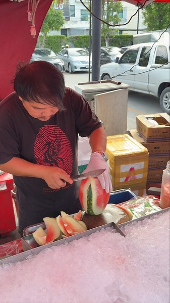 Thai Watermelon Cutting Master - Fruit Cutting Master