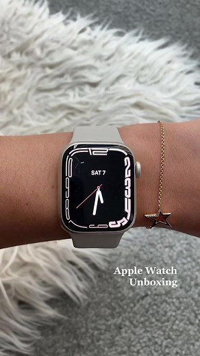 Luxurious Unboxing of Apple Watch Series 7 in Starlight | ASMR