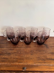 Vintage Libbey Tempo Amethyst Mugs - Mid Century Modern Drinkware, Set of 7 - Etsy