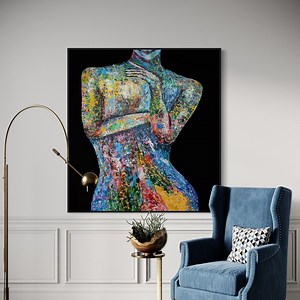 Abstract Female Body Wall Art Sexy Lady Painting Print on Canvas to Elegance Your Room Decor - Etsy