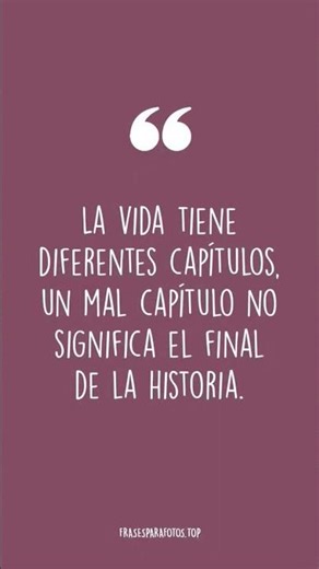 Escribamos un nuevo capítulo en nuestra vida. #mensajedeldía