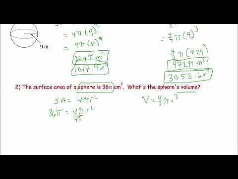 Geometry – 10.5 Surface Area and Volume of Spheres