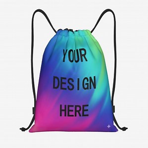 Custom Drawstring Backpack, , Logo Text, Personalized Gym Tote Bag - Etsy Canada