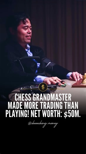 Business | Motivation | Technology on Instagram: "Chess grandmaster makes more money trading stocks than playing chess. Hikaru Nakamura was asked on a lie detector if his net worth is $50 million. The wild part? He now makes more money from trading than from chess. The same skills that made him a Grandmaster are what he uses in the stock market. Pattern recognition, strategy and high-pressure decisions. One game trained him for another. Does chess give you an edge in stocks? Media: Chess | YouTu