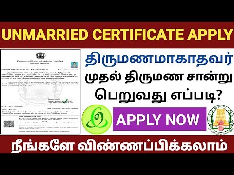 unmarried certificate apply online in tamil | how to apply unmarried certificate in tamilnadu |tnega